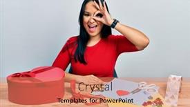  Presentation with beautiful hispanic woman - Slide set having beautiful-hispanic-woman-with-nose background and a coral colored foreground