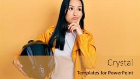  Presentation with beautiful hispanic woman - Theme having beautiful-hispanic-woman-with-nose background and a yellow colored foreground