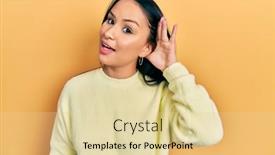  Presentation with beautiful hispanic woman - Presentation theme having beautiful-hispanic-woman-with-nose background and a blonde colored foreground