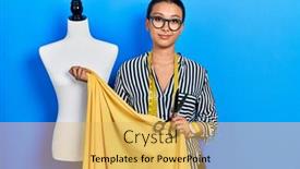  Presentation with beautiful hispanic woman - Presentation consisting of beautiful-hispanic-woman-with-short background and a yellow colored foreground