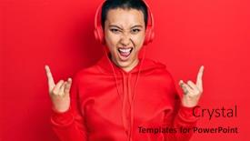  Presentation with beautiful hispanic woman - PPT layouts featuring beautiful-hispanic-woman-with-short background and a red colored foreground