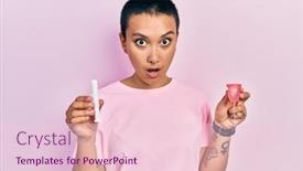  Presentation with beautiful hispanic woman - Presentation theme enhanced with beautiful-hispanic-woman-with-short background and a lemonade colored foreground