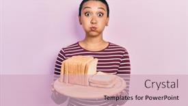  Presentation with beautiful hispanic woman - Presentation theme consisting of beautiful-hispanic-woman-with-short background and a soft green colored foreground