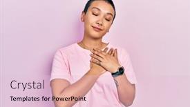  Presentation with beautiful hispanic woman - Slide set enhanced with beautiful-hispanic-woman-with-short background and a lemonade colored foreground