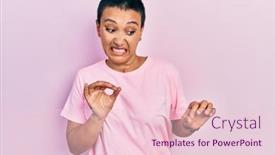  Presentation with real woman hair texture human - Presentation featuring beautiful-hispanic-woman-with-short background and a lemonade colored foreground