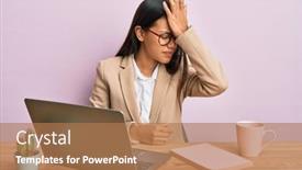  Presentation with beautiful hispanic woman - Audience pleasing PPT layouts consisting of beautiful-hispanic-woman-working backdrop and a coral colored foreground