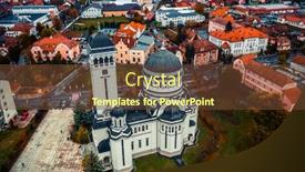  Presentation with sighisoara - Presentation theme consisting of beautiful-holy-trinity-church background and a tawny brown colored foreground