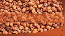  Presentation with peanuts - PPT theme with beautiful-honey-peanuts-texture-image background and a red colored foreground