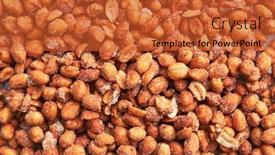  Presentation with peanuts - Slide deck with beautiful-honey-peanuts-texture-image background and a red colored foreground