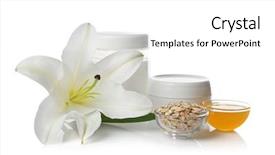  Presentation with lily - Presentation theme featuring beautiful honey spa composition background and a white colored foreground