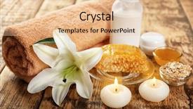  Presentation with honey - Presentation with beautiful honey spa composition background and a lemonade colored foreground