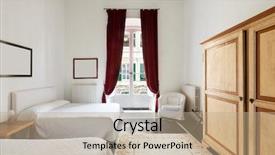  Presentation with hospital hotel - Theme enhanced with beautiful hotel room in historic background and a coral colored foreground