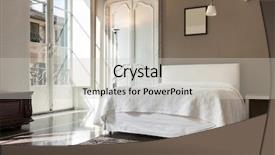  Presentation with hotel - Presentation theme with beautiful hotel room in historic background and a light gray colored foreground