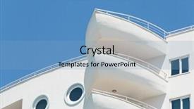  Presentation with coral reefs blue water beautiful sky - Cool new PPT layouts with beautiful hotel with a round window and balcony against blue sky in makhmutlar backdrop and a light blue colored foreground