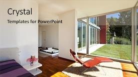  Presentation with bedroom modern - Cool new presentation with beautiful house modern style room backdrop and a soft green colored foreground