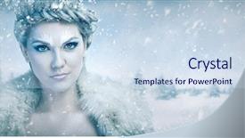  Presentation with fire and ice - PPT theme consisting of beautiful ice queen with ice background and a sky blue colored foreground