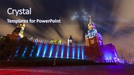  Presentation with illumination - PPT theme with inspire hopeful believe aspiration vision background and a sky blue colored foreground