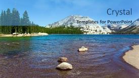  Presentation with yosemite - Theme featuring beautiful-in-yosemite-park-along background and a light blue colored foreground