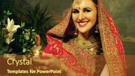  Presentation with indian traditional - Cool new presentation with beautiful-indian-girl-at-home backdrop and a tawny brown colored foreground