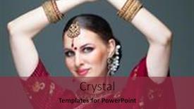  Presentation with indian - Beautiful slide set featuring beautiful-indian-girl-dancing-over backdrop and a violet colored foreground