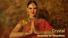  Presentation with saree - Slide deck enhanced with beautiful-indian-girl background and a  colored foreground