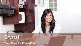  Presentation with indian woman - PPT layouts with beautiful indian woman doing home background and a coral colored foreground