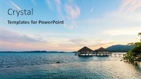  Presentation with infinity - PPT theme enhanced with beautiful-infinity-swimming-pool background and a light blue colored foreground