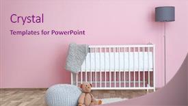  Presentation with interior design of classic white - Cool new slide deck with beautiful interior of baby room backdrop and a lemonade colored foreground