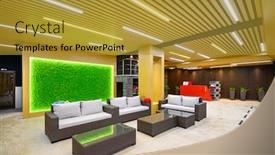  Presentation with spa meditation relaxing - Cool new theme with beautiful-interior-of-relax backdrop and a gold colored foreground