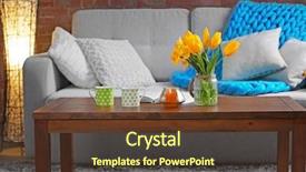  Presentation with mustard seeds yellow flowers - Cool new slide deck with beautiful interior with yellow flowers backdrop and a tawny brown colored foreground