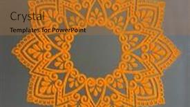  Presentation with color powder - PPT theme enhanced with beautiful-intricate-rangoli-design background and a red colored foreground