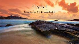  Presentation with nature sunset of colors - Amazing theme having beautiful island - tropical colorful sunset thailand backdrop and a  colored foreground