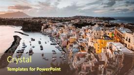  Presentation with marina - Presentation with beautiful-italian-island-procida-famous background and a tawny brown colored foreground