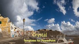  Presentation with marina - Presentation enhanced with beautiful-italian-island-procida-famous background and a tawny brown colored foreground