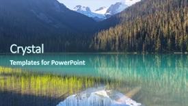  Presentation with canada ontario lake of two - Amazing PPT theme having beautiful joffre lake in canada backdrop and a ocean colored foreground