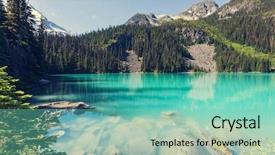  Presentation with canada - PPT layouts having beautiful-joffre-lake-in-canada background and a seafoam green colored foreground