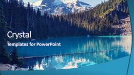  Presentation with canada - Beautiful presentation theme featuring beautiful-joffre-lake-in-canada backdrop and a navy blue colored foreground