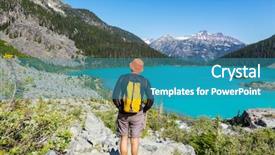  Presentation with canada - PPT layouts having beautiful joffre lake in canada background and a teal colored foreground