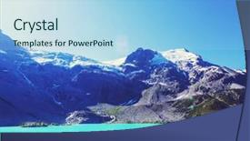  Presentation with canada - Cool new PPT theme with beautiful-joffre-lake-in-canada backdrop and a light blue colored foreground