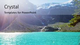  Presentation with canada - Colorful slide deck enhanced with beautiful-joffre-lake-in-canada backdrop and a light blue colored foreground