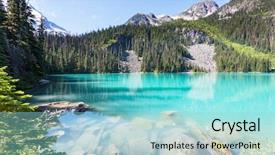  Presentation with canada - PPT layouts enhanced with beautiful-joffre-lake-in-canada background and a arctic colored foreground