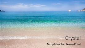  Presentation with turkey - Presentation with beautiful-kabak-beach-oludeniz-turkey background and a lemonade colored foreground