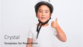  Presentation with camera security - Slide deck having beautiful-kid-boy-wearing-bike background and a white colored foreground