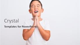  Presentation with forgiveness - PPT layouts having beautiful-kid-boy-wearing-casual background and a sky blue colored foreground