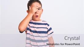  Presentation with eyes - Theme consisting of beautiful-kid-boy-wearing-casual background and a sky blue colored foreground