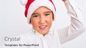  Presentation with anger kid - Slide deck enhanced with beautiful kid boy wearing christmas santa hat make selfie over isolated white background annoyed and frustrated shouting with anger crazy and yelling with raised hand anger concept background and a white colored foreground