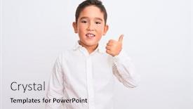  Presentation with elegant - Audience pleasing slide set consisting of beautiful-kid-boy-wearing-elegant backdrop and a white colored foreground