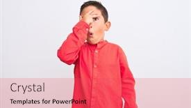  Presentation with toothpaste little kid boy brushing - Presentation design enhanced with beautiful-kid-boy-wearing-elegant background and a red colored foreground