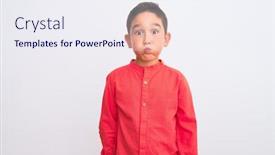  Presentation with elegant - Cool new slides with beautiful-kid-boy-wearing-elegant backdrop and a sky blue colored foreground