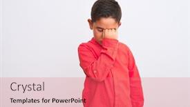  Presentation with elegant - Audience pleasing PPT layouts consisting of beautiful-kid-boy-wearing-elegant backdrop and a coral colored foreground